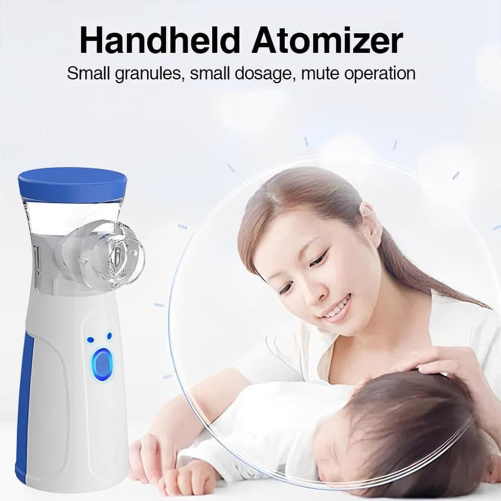 💨 Portable Ultrasonic Rechargeable Mesh Nebulizer Machine – Compact & Silent Steam Inhaler for Kids and Adults
